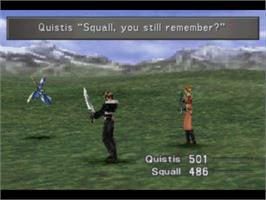 In game image of Final Fantasy VIII on the Sony Playstation.