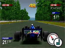 In game image of Formula 1 Championship Edition on the Sony Playstation.