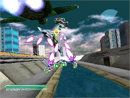 In game image of Gamera 2000 on the Sony Playstation.