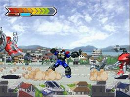 In game image of Gear Fighter Dendoh on the Sony Playstation.