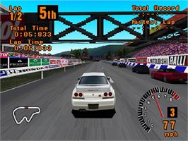 In game image of Gran Turismo on the Sony Playstation.