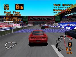 In game image of Gran Turismo on the Sony Playstation.