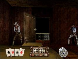 In game image of Gunfighter - The Legend Of Jesse James on the Sony Playstation.