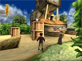In game image of Harry Potter and the Chamber of Secrets on the Sony Playstation.