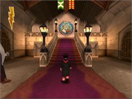 In game image of Harry Potter and the Sorcerer's Stone on the Sony Playstation.