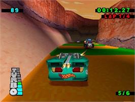 In game image of Hot Wheels: Turbo Racing on the Sony Playstation.