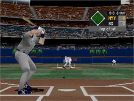 In game image of Interplay Sports Baseball 2000 on the Sony Playstation.