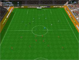 In game image of Kick Off World on the Sony Playstation.