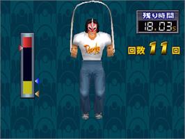 In game image of Kinniku Banzuke - Road To Sasuke on the Sony Playstation.