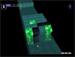 In game image of Kurushi Final on the Sony Playstation.