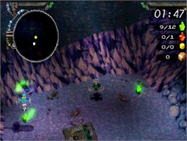 In game image of Lego Rock Raiders on the Sony Playstation.