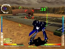 In game image of Macross Plus - Game Edition on the Sony Playstation.