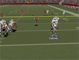 In game image of Madden Nfl 2004 on the Sony Playstation.