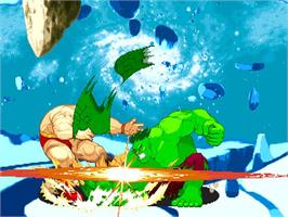 In game image of Marvel vs. Capcom: Clash of Super Heroes on the Sony Playstation.