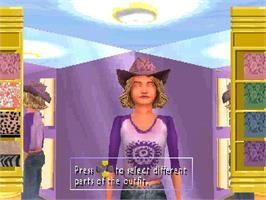 In game image of Mary-Kate And Ashley: Magical Mystery Mall on the Sony Playstation.