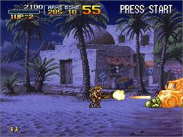 In game image of Metal Slug X on the Sony Playstation.
