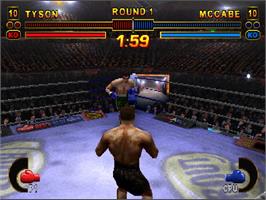 In game image of Mike Tyson Boxing on the Sony Playstation.