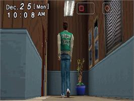 In game image of Mizzurna Falls on the Sony Playstation.