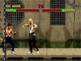 In game image of Mortal Kombat 2 on the Sony Playstation.