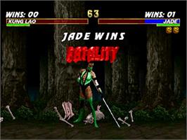 In game image of Mortal Kombat Trilogy on the Sony Playstation.