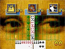 In game image of Motto Trump Shiyouyo! I-mode De Grand Prix on the Sony Playstation.