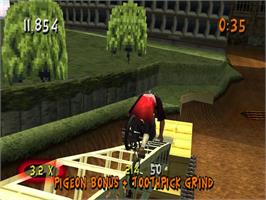 In game image of Mtv Sports - T.j. Lavin's Ultimate Bmx on the Sony Playstation.