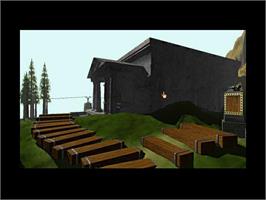 In game image of Myst on the Sony Playstation.