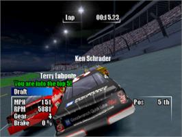 In game image of NASCAR Heat on the Sony Playstation.