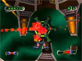 In game image of Nanotek Warrior on the Sony Playstation.
