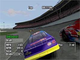In game image of Nascar Heat on the Sony Playstation.