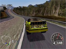 In game image of Nascar Rumble on the Sony Playstation.