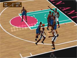 In game image of Nba Live 2000 on the Sony Playstation.