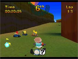 In game image of Nicktoons Racing on the Sony Playstation.