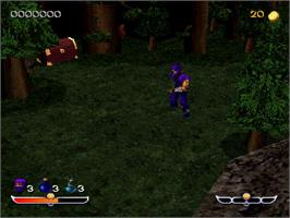 In game image of Ninja Shadow Of Darkness on the Sony Playstation.