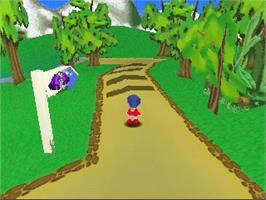 In game image of Noddy's Magic Adventure on the Sony Playstation.