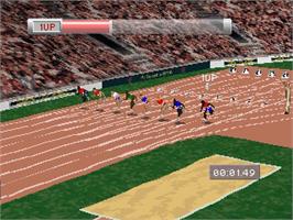 In game image of Olympic Games - Atlanta 1996 on the Sony Playstation.