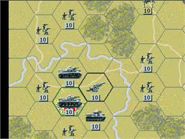 In game image of Panzer General on the Sony Playstation.