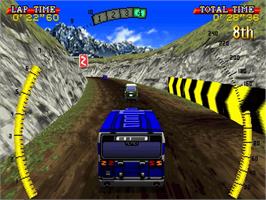 In game image of Penny Racers on the Sony Playstation.