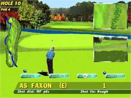 In game image of Pga Tour 96 on the Sony Playstation.