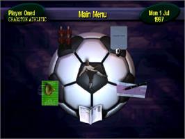In game image of Premier Manager 98 on the Sony Playstation.