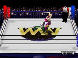 In game image of Pro Wres Sengokuden - Hyper Tag Match on the Sony Playstation.
