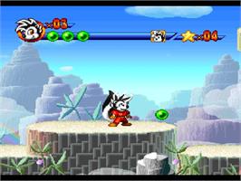 In game image of Punky Skunk on the Sony Playstation.