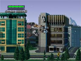 In game image of Rampage 2 - Universal Tour on the Sony Playstation.