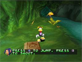 In game image of Rayman 2: The Great Escape on the Sony Playstation.