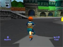 In game image of Razor Racing on the Sony Playstation.