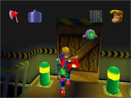 In game image of Rosco McQueen Firefighter Extreme on the Sony Playstation.
