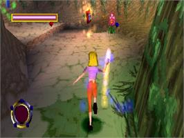 In game image of Sabrina The Teenage Witch - A Twitch In Time! on the Sony Playstation.