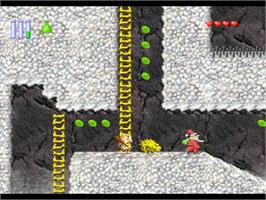 In game image of Santa Claus Saves The Earth on the Sony Playstation.