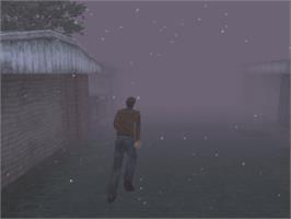 In game image of Silent Hill on the Sony Playstation.