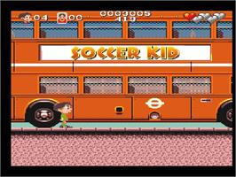 In game image of Soccer Kid on the Sony Playstation.